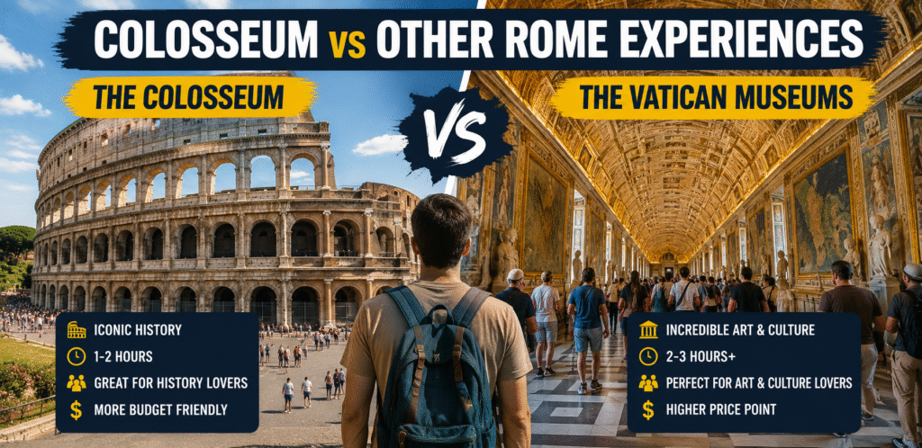 Colosseum vs Other Rome Experiences
