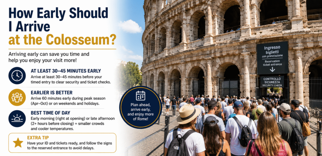 How Early Should I Arrive at the Colosseum